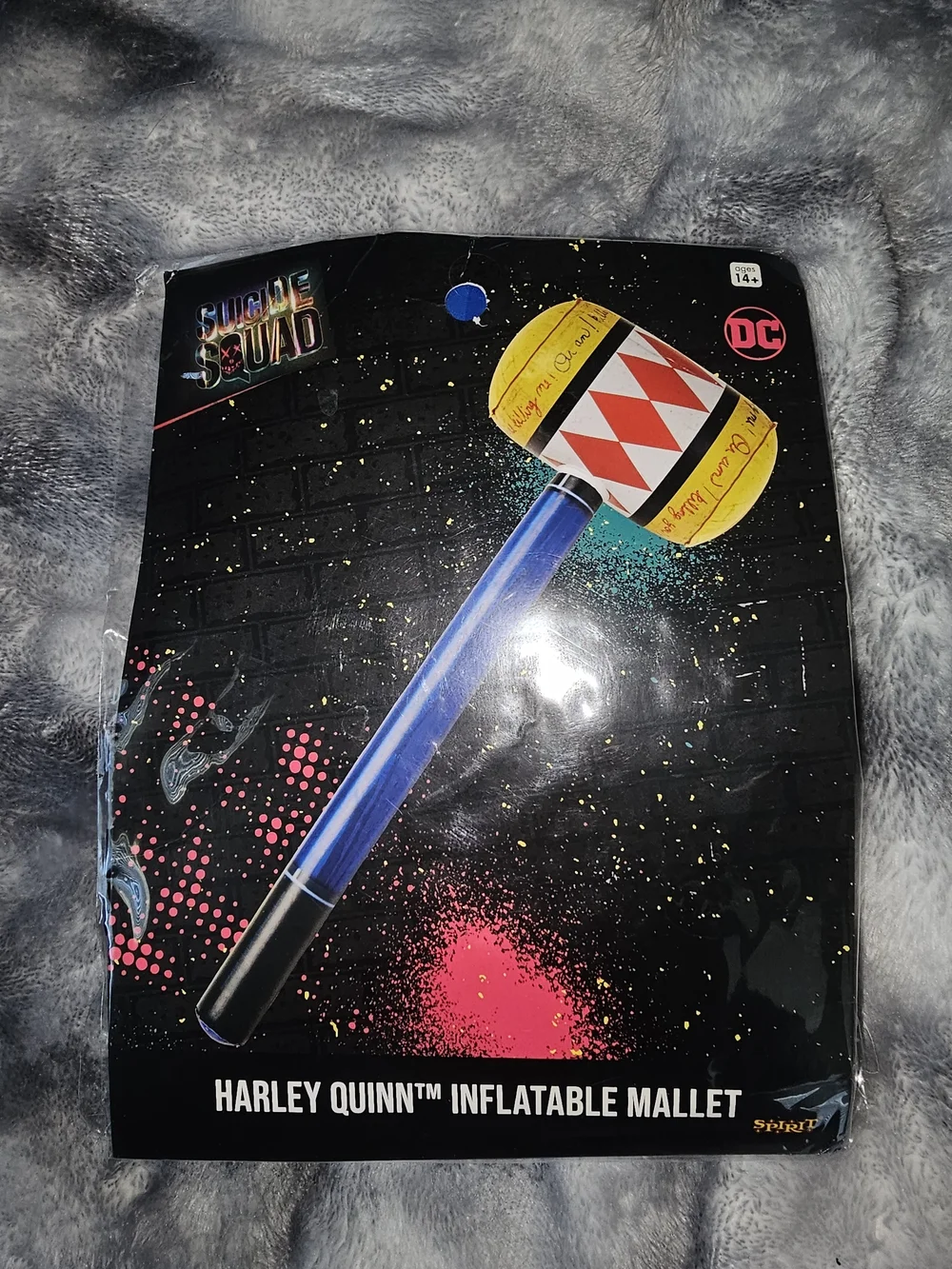 DC Harley Quinn Inflatable Mallet - Blue, Yellow & Red